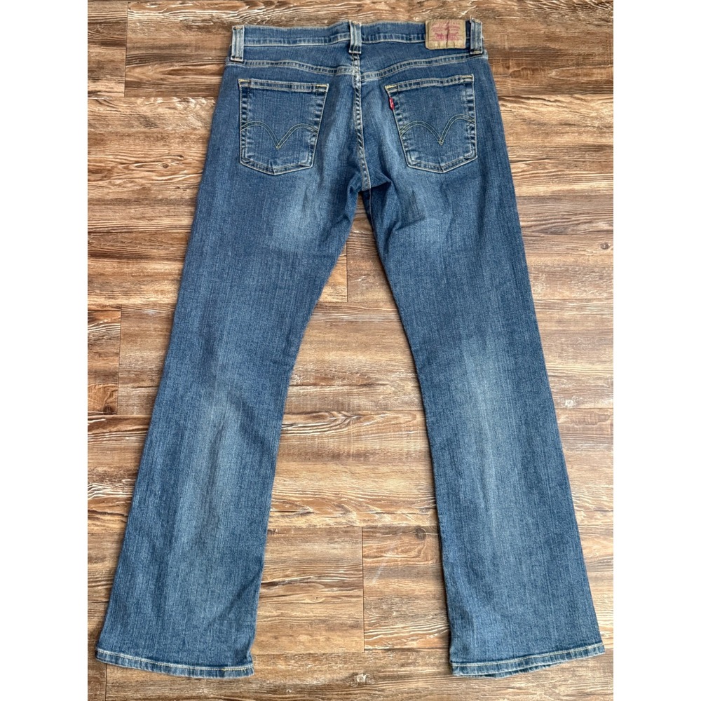 VTG Levis 513 Low Slouch Boot Cut Jeans Y2K Medium Wash Denim 11 M Button Fly